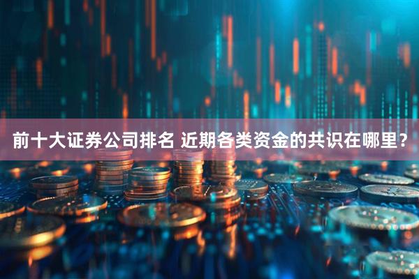 前十大证券公司排名 近期各类资金的共识在哪里？
